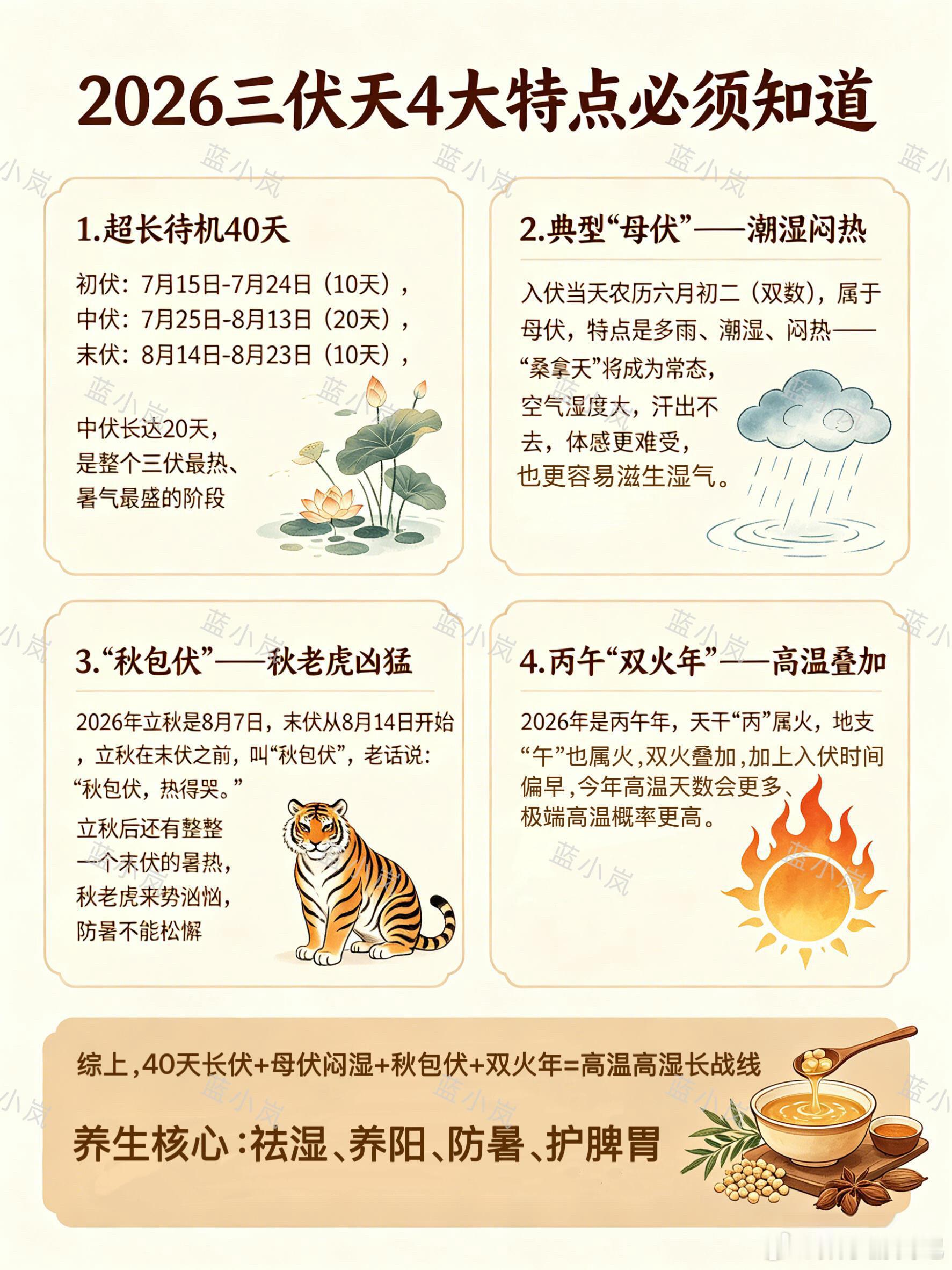 三伏天感冒了带薪养病2026的三伏怎么养？做对这些，效果翻番。