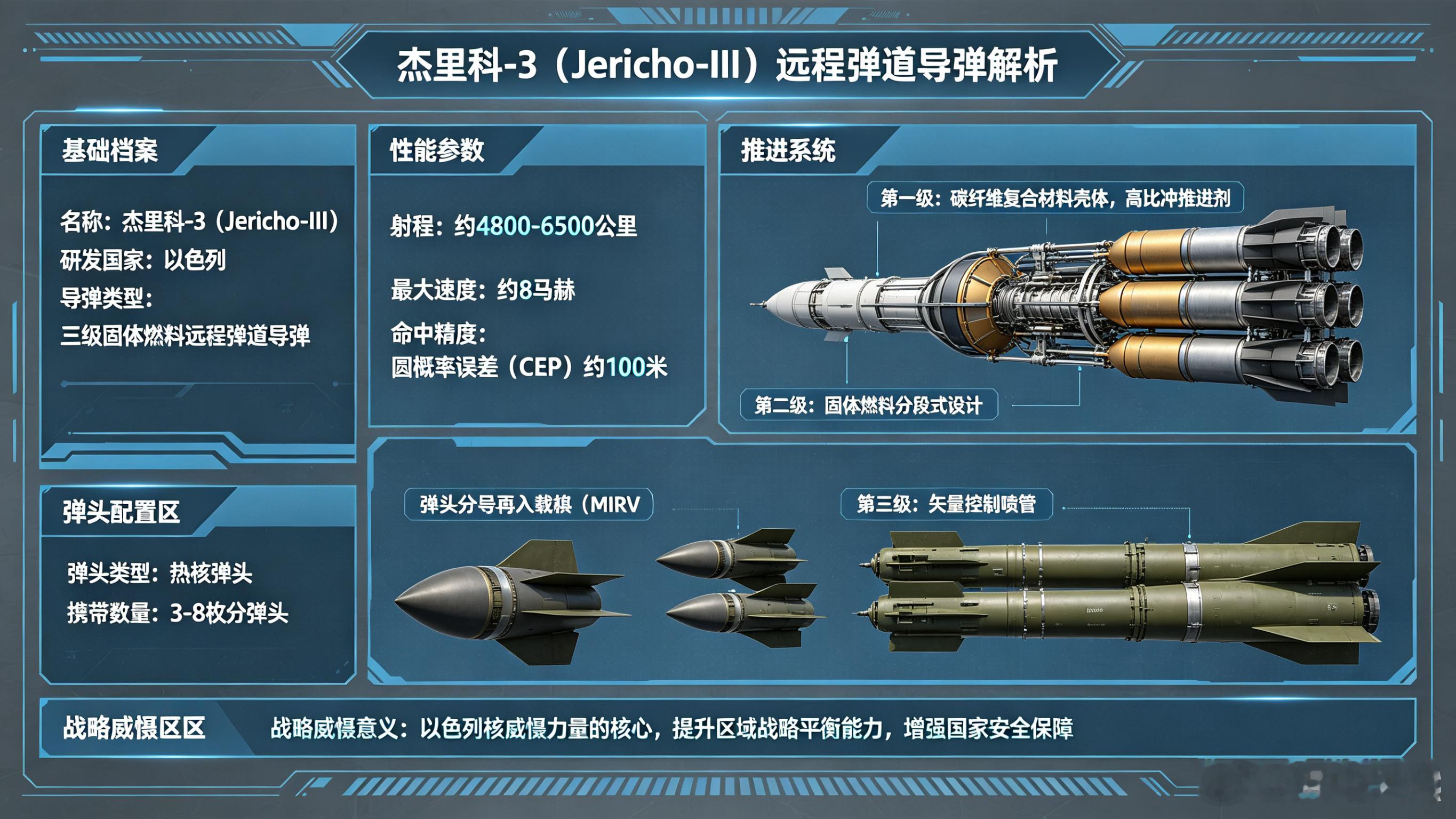 每天认识一件兵器——“杰里科-3”（Jericho-III）远程弹道导弹今天聊聊