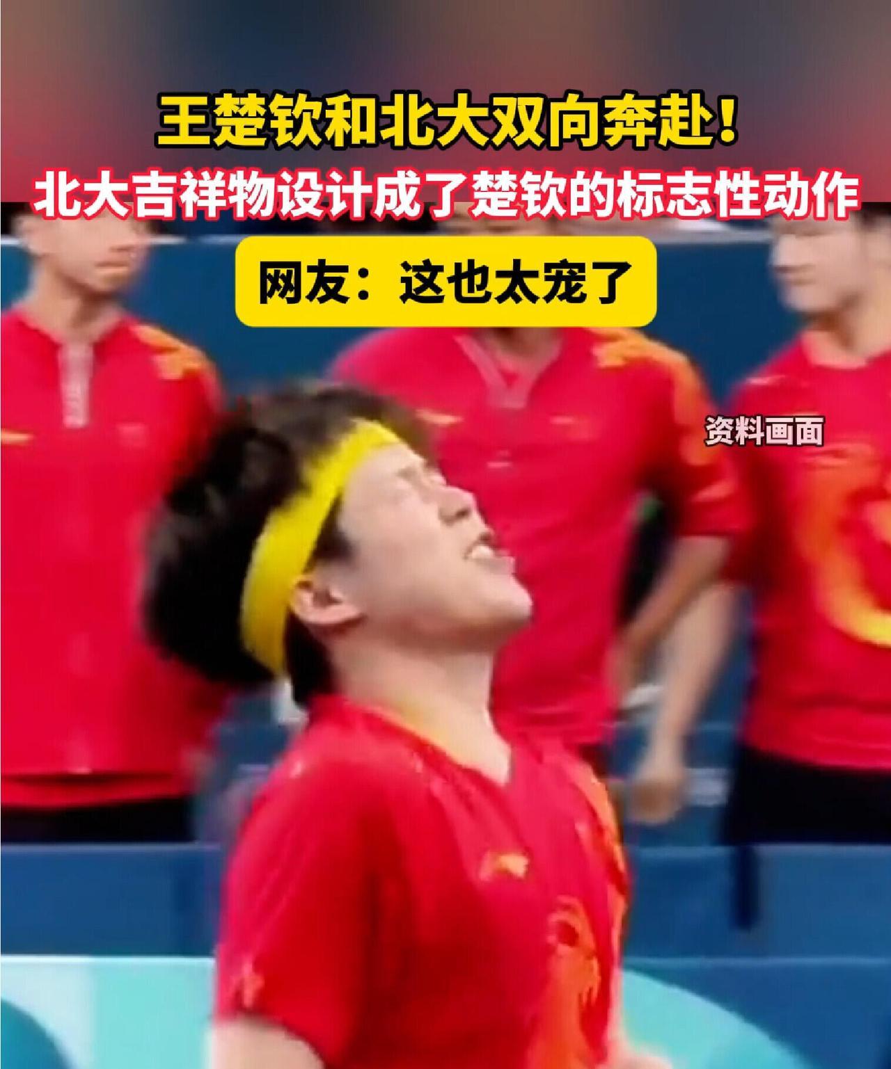 王楚钦和北大的缘分刚刚开始，真的就是优秀的人顶尖相遇！楚钦是小狮子一样打比赛，
