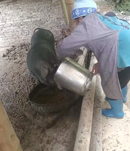 万万没有想到，贵州一网友拍下，一老奶奶喂猪时，因为猪食盆离圈门口太远，老奶奶便指