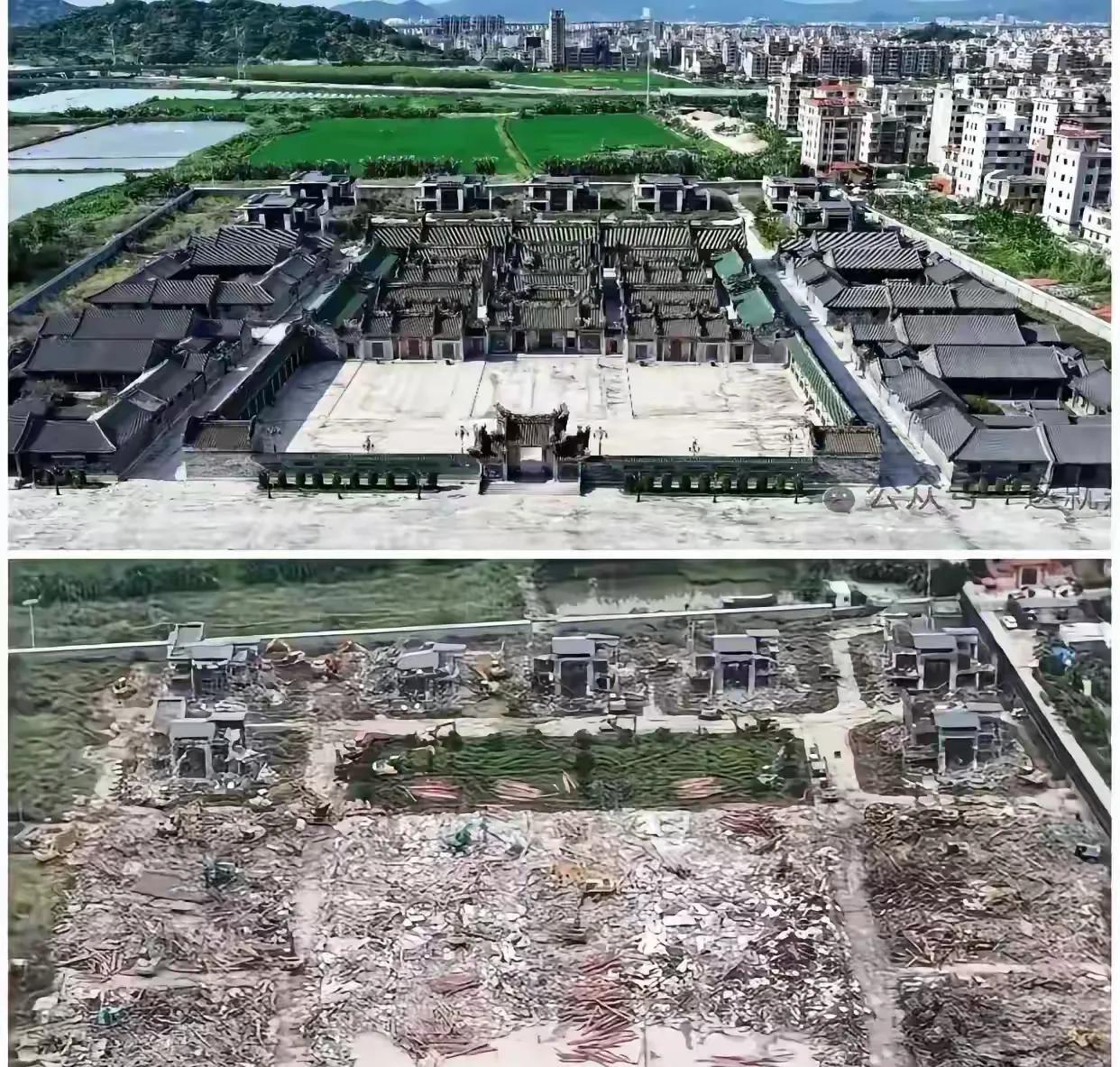 潮汕豪华违建别墅一夜之间被拆除！现场被拍到已经是一片平地！曾经一直在想一个问题
