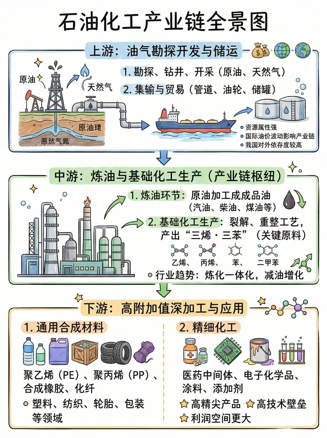 石油化工产业链全景图