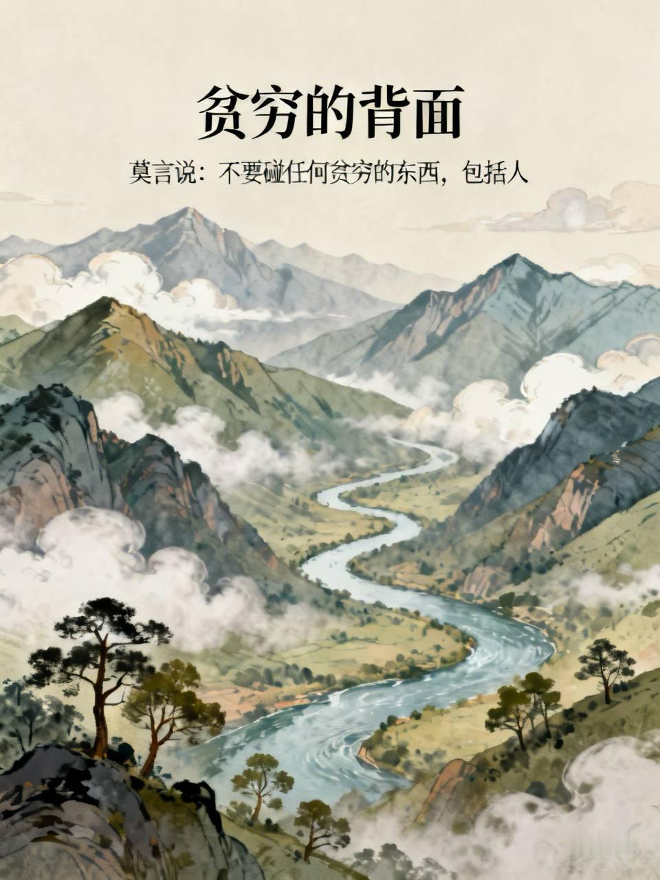 莫言说："不要碰任何贫穷的东西，包括人。贫穷的背后，是一套麻烦的系统，