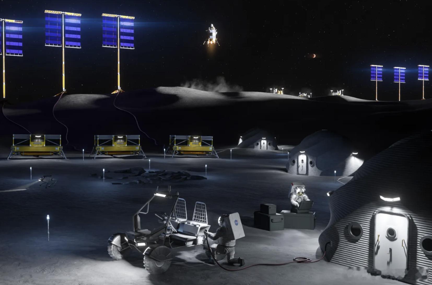 NASA发布月球基地建设计划：NASA近期宣布了价值数亿美元的一系列新合同，用于