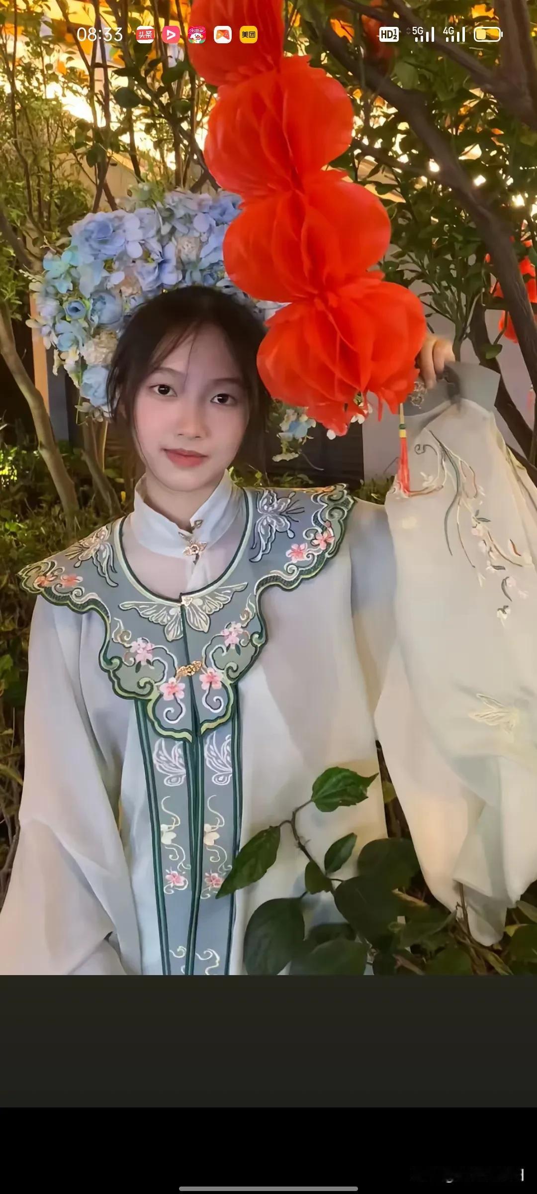 穿着汉服国风也很美