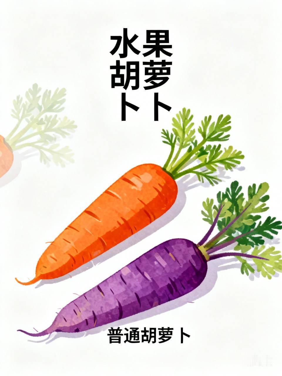 水果胡萝卜和普通胡萝卜的区别上周逛超市随手拎了袋包装好的水果胡萝卜