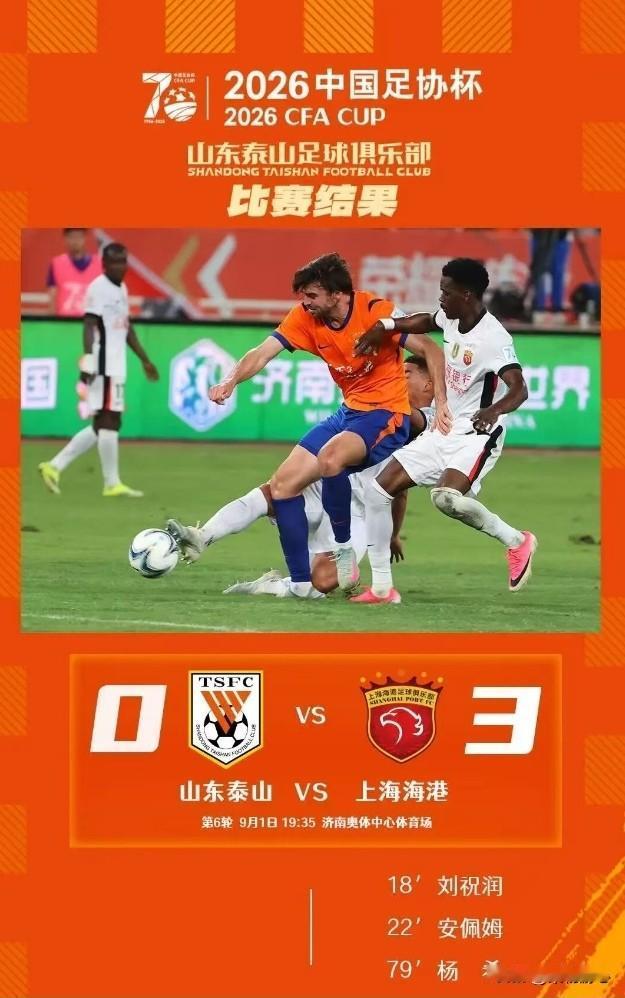 八冠王梦碎，泰山今年近乎颗粒无收，两大致命短板必须彻底改变。0比3惨败海港