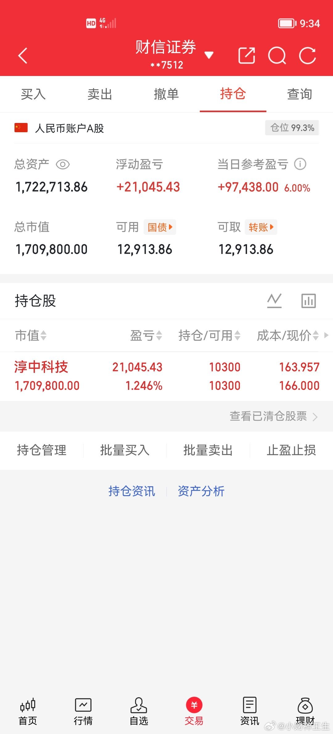 大家早上好！100万本金，目标1年做到500万，1年翻5倍，欢迎各位前来验证！（
