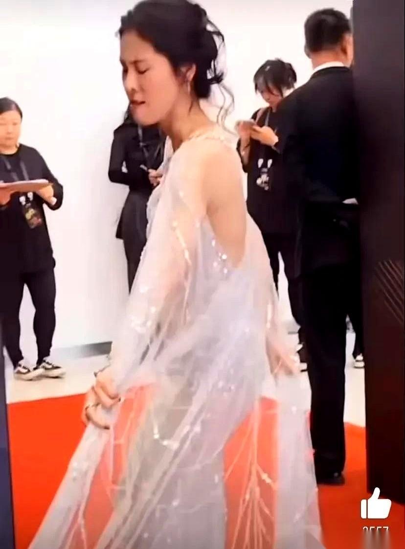 讲真，张碧晨回头扯裙子那一下，我隔着屏幕都感觉到了那股“别来惹我”的劲儿。那个