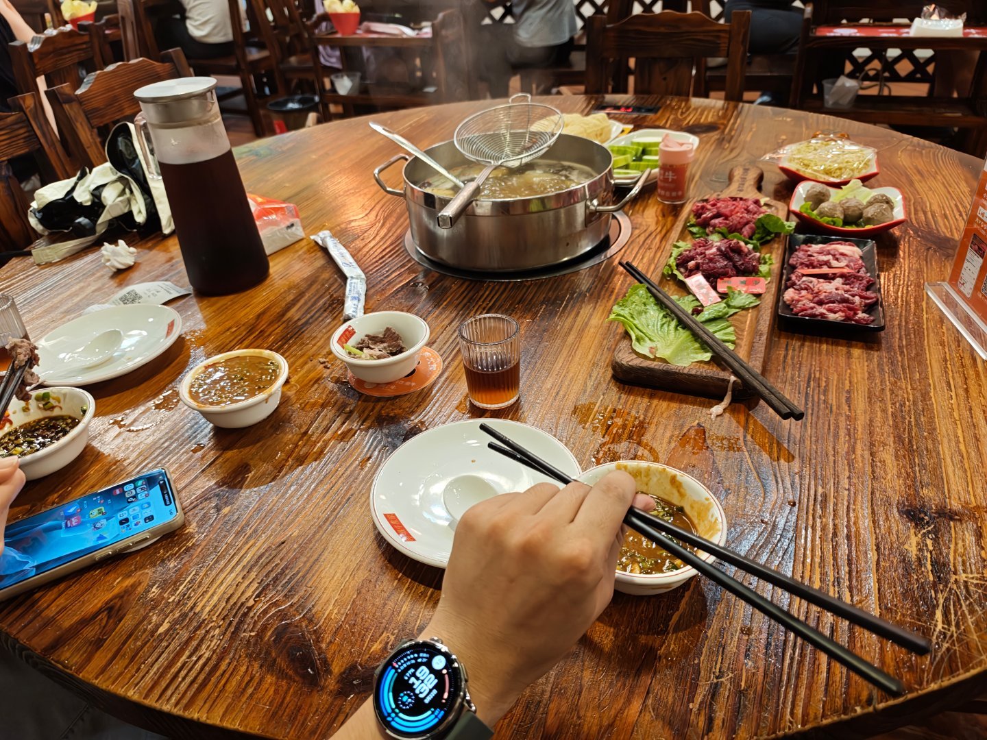 出门露营结束一块吃潮汕牛肉