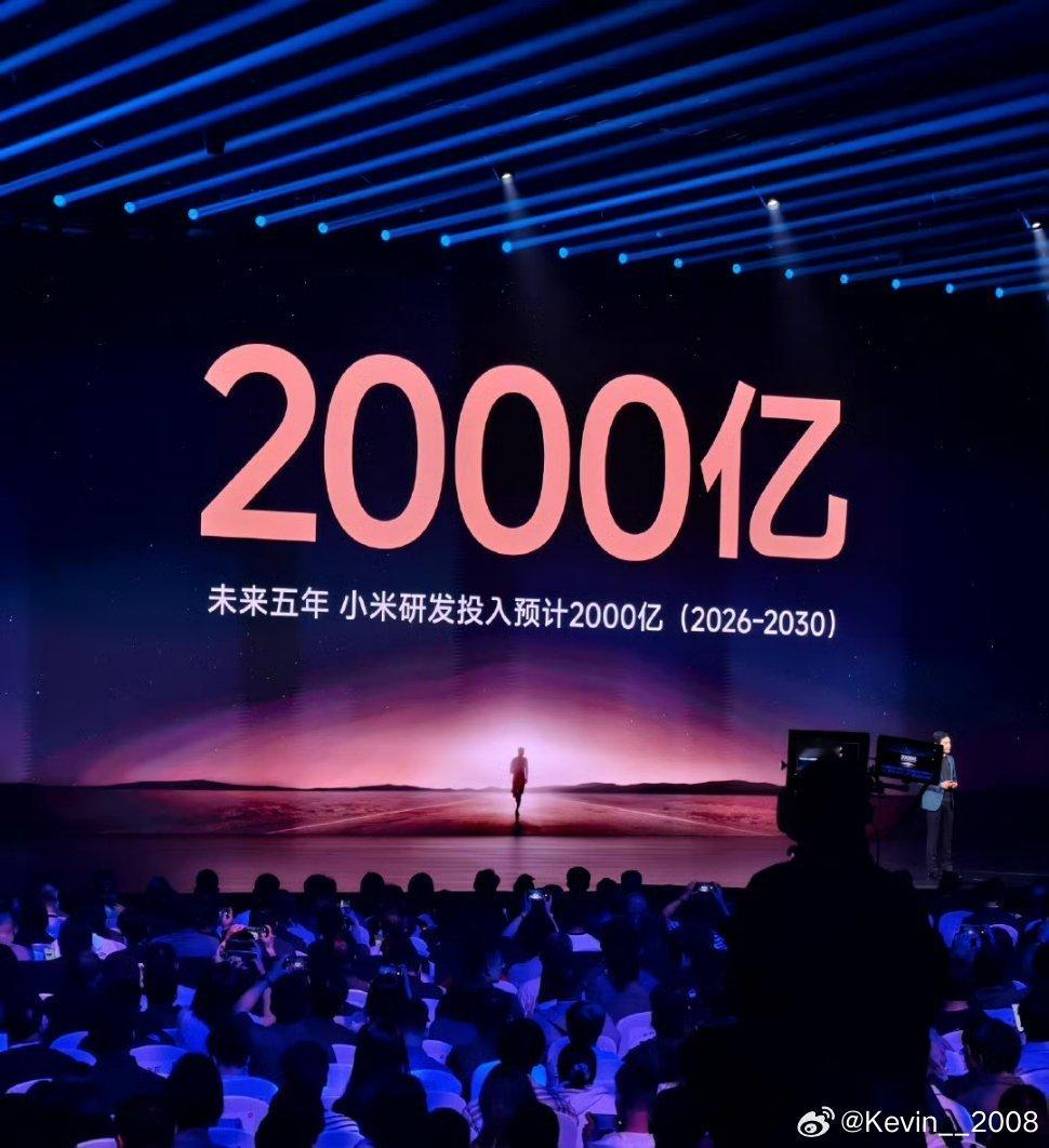未来五年，小米研发投入预计2000亿！太猛了​​​