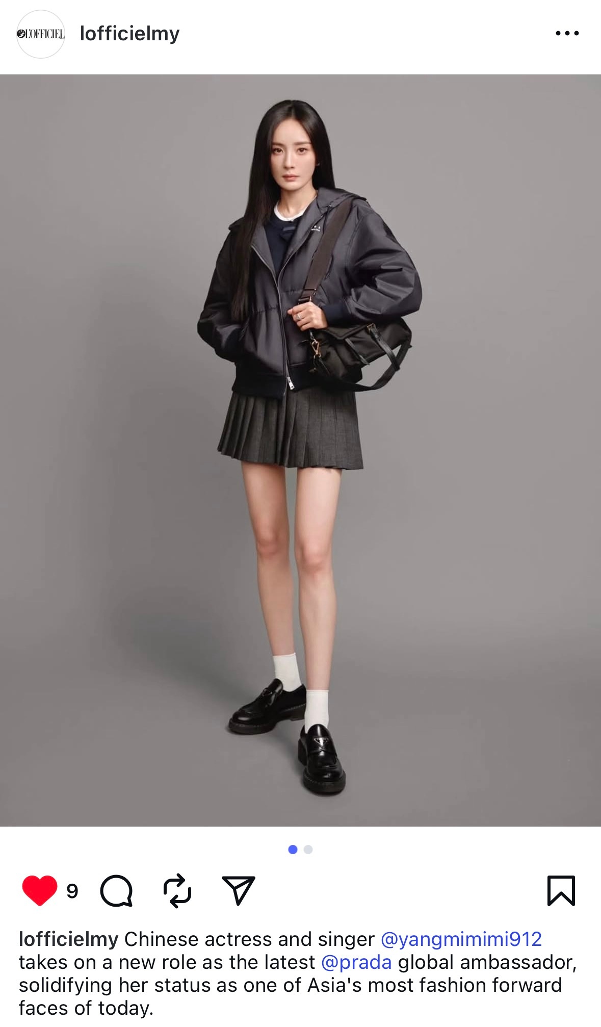 Prada官宣杨幂lofficielmy、ellehongkong、loffi