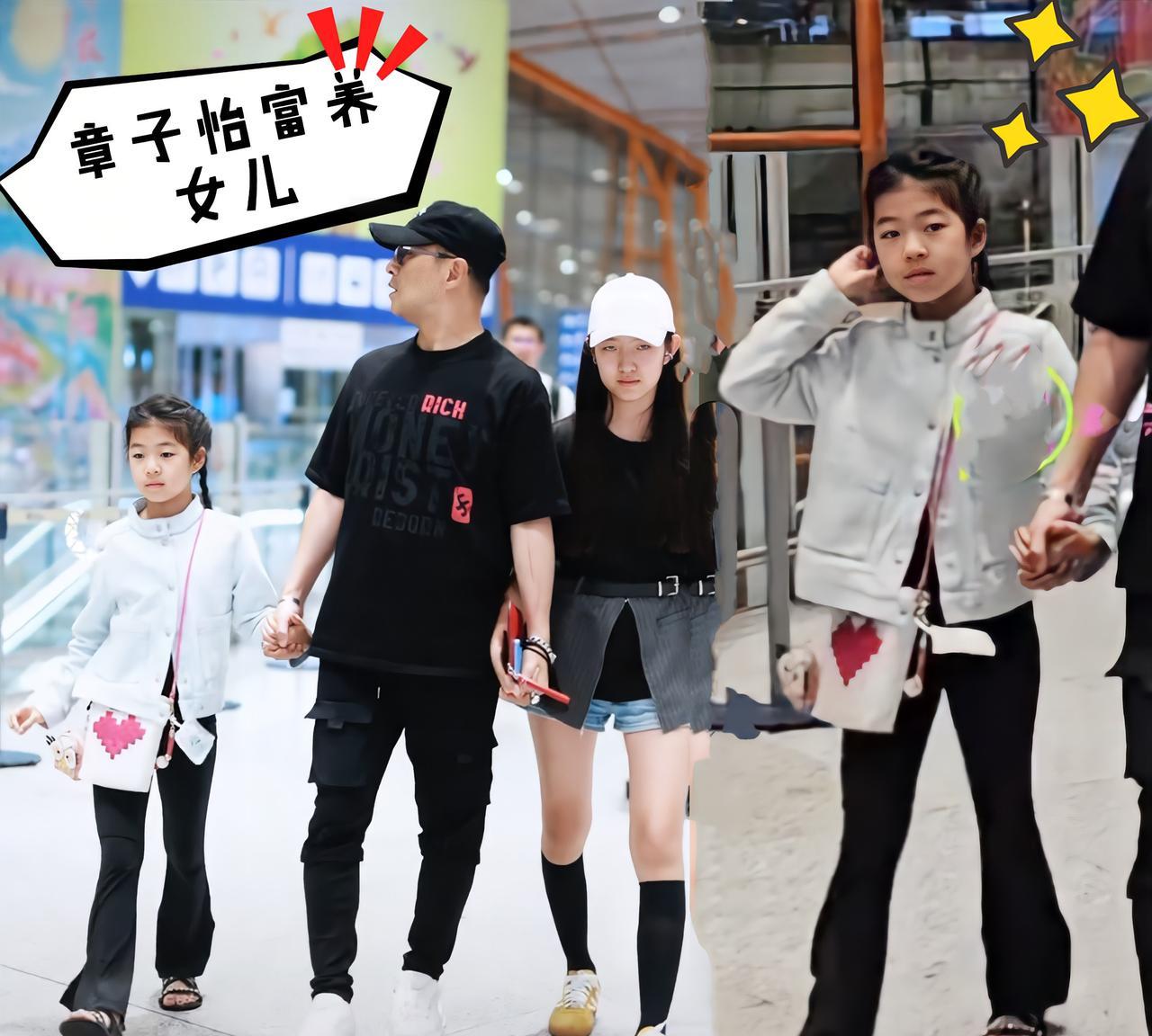 章子怡富养女儿呀！10岁的醒醒跟爸爸出门，穿的外套大几千，走路明媚阳光，眼神里也