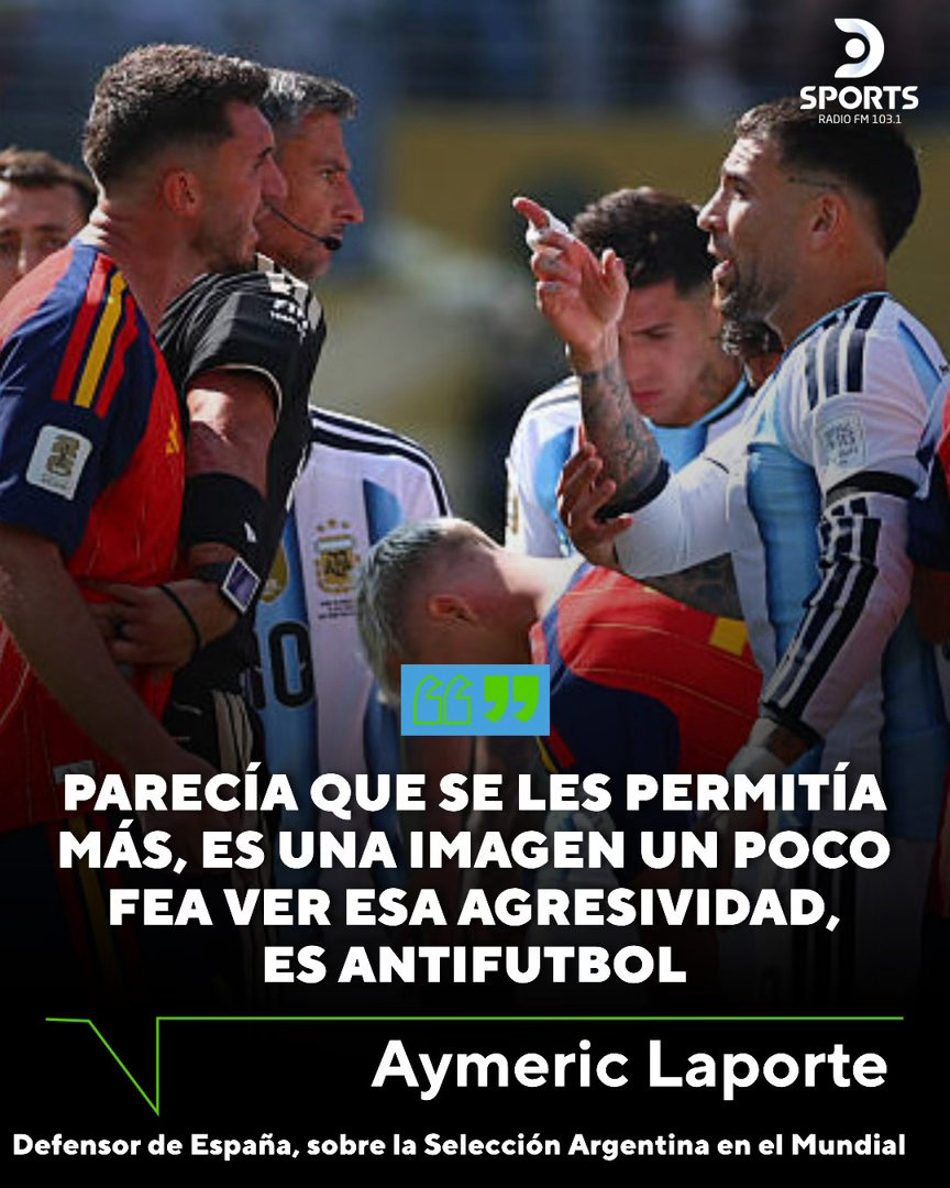 😳🇪🇸🇦🇷世界杯决赛结束两个多月后，西班牙国脚拉波尔特针对阿根廷队发