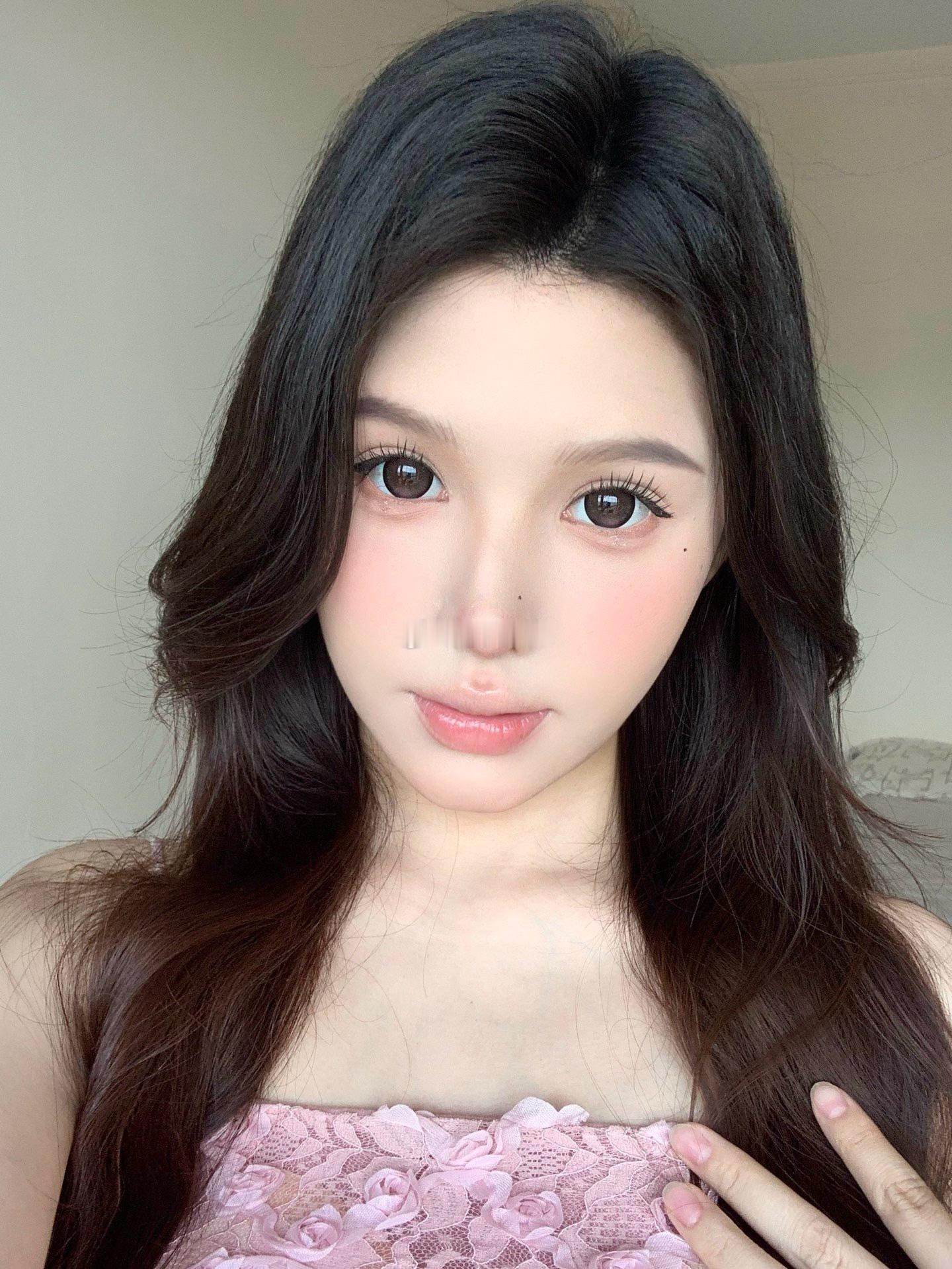 一键拥有少女心满满的甜美大女主！手绘对称樱花光晕渐变晕染好可爱～超有质感的麻薯奶