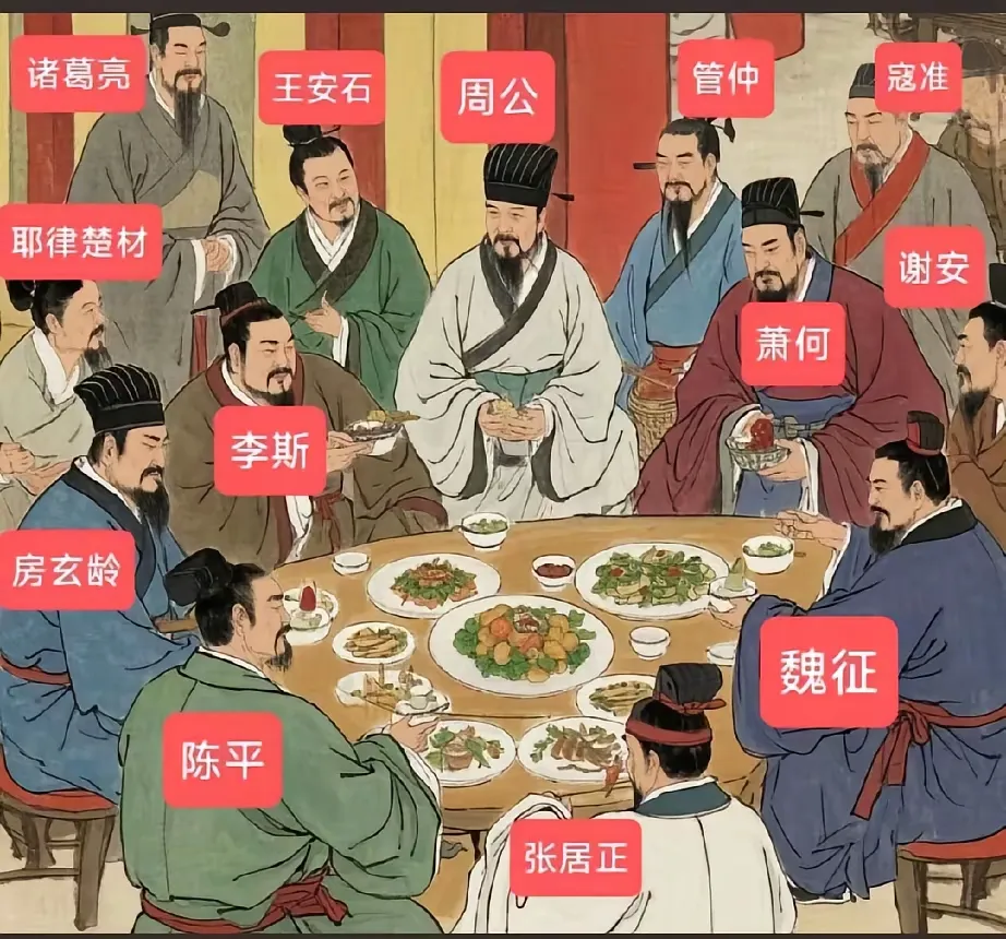 十大宰相聚餐，先把张居正给撵下去。