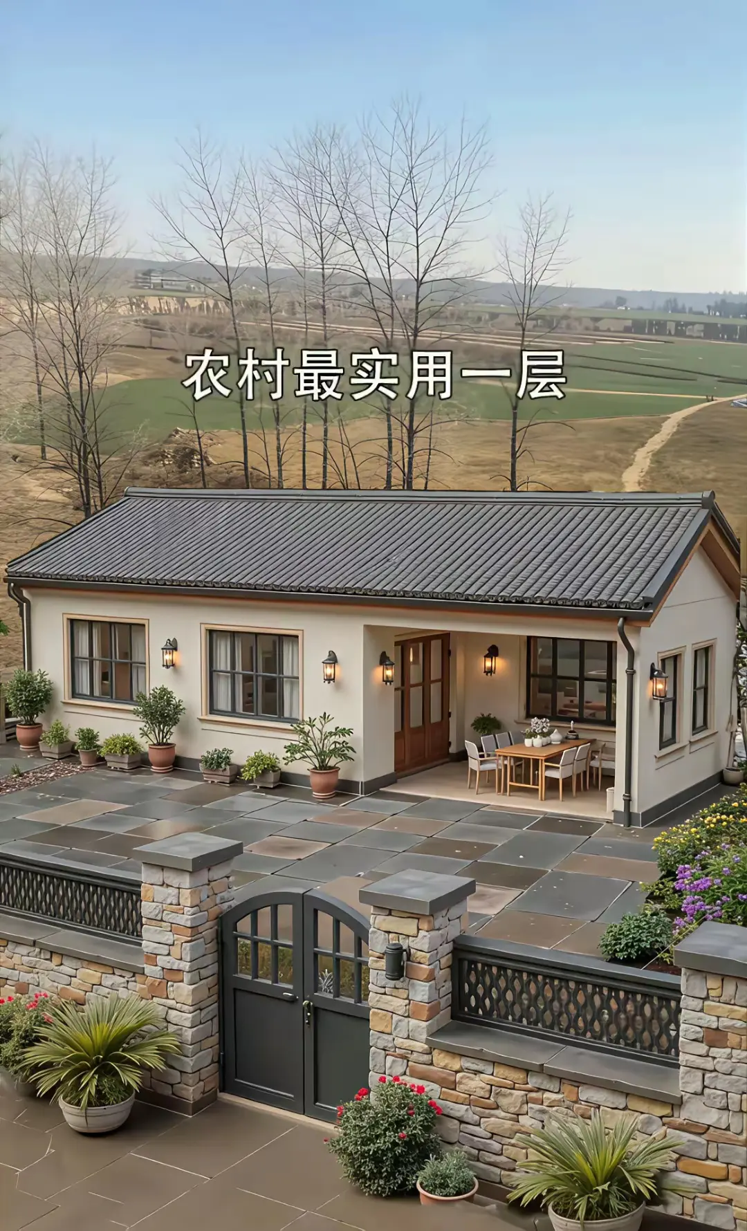 我觉得这就是农村最实用一层建筑，你们觉得呢？