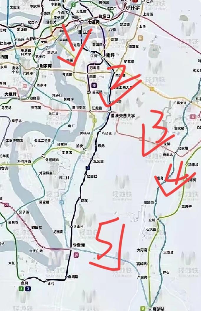 重庆巴南区的轨道交通线路规划，如果这图中的能实现，那么对整个巴南区的发展经济来说