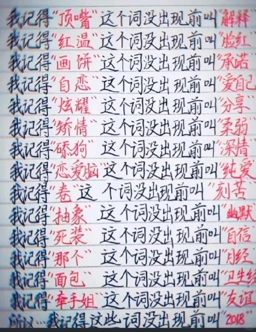 2018年前后正是短视频、饭圈文化、游戏黑话大规模渗透日常语言的时期，很多原