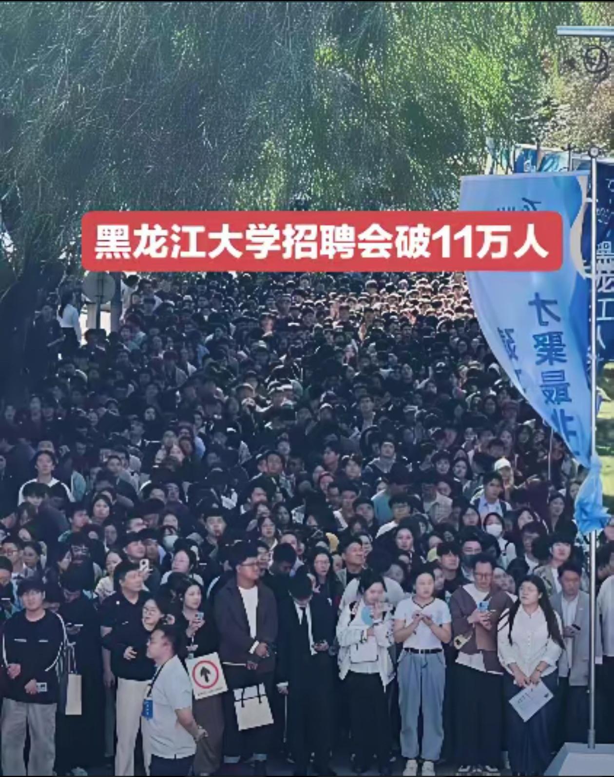 11万人涌入招聘会，场面太震撼了，又让人觉得悲哀。在南方沿海似乎没有这种盛况，南