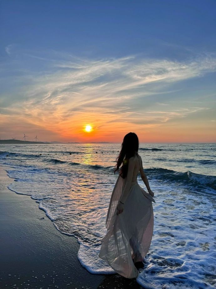 一些海边日出拍照姿势🌊📸一键get√拍照技巧摄影