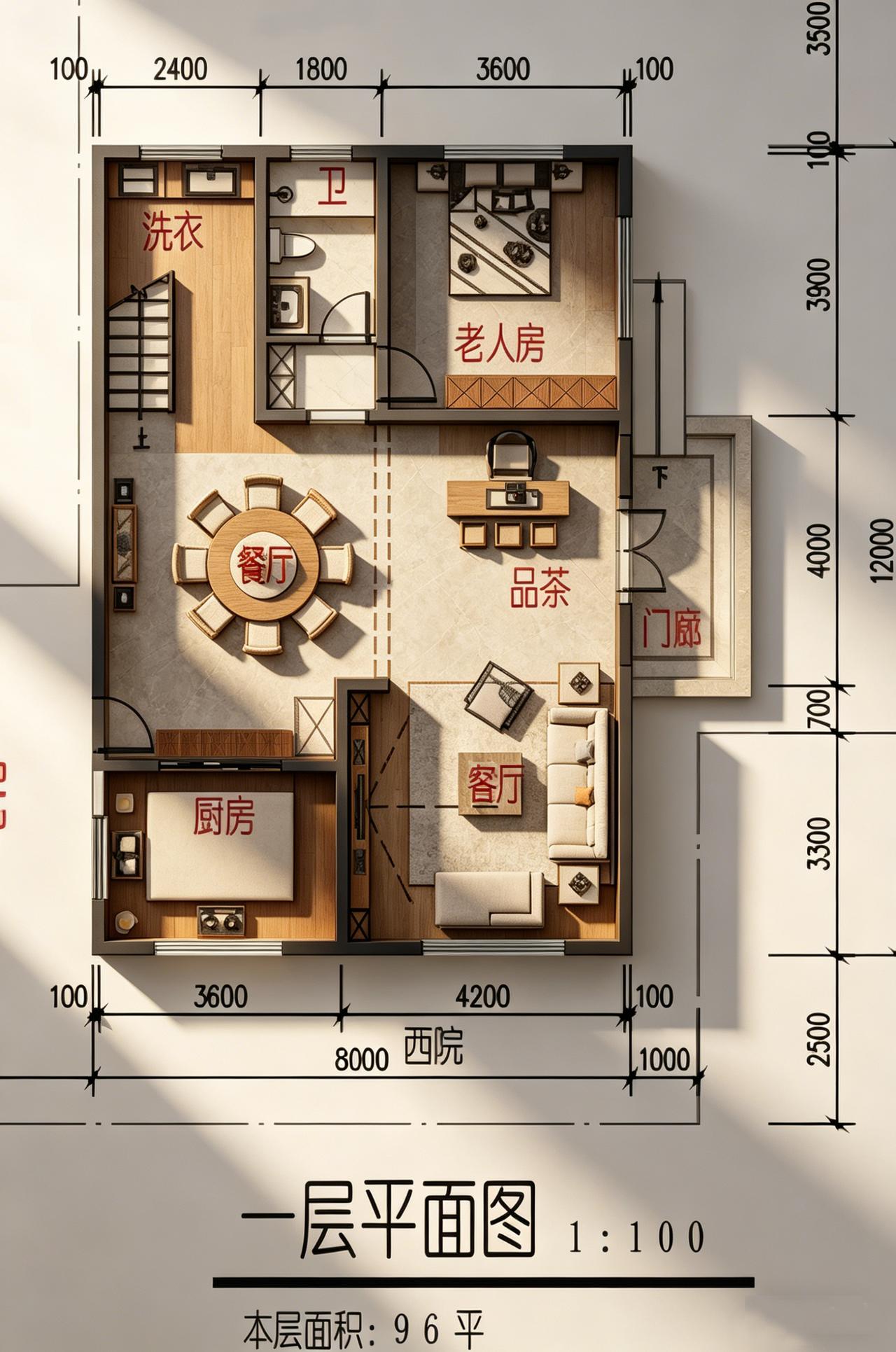 一套非常实用的自建房图纸😡😡不仅轮廓方方正正，而且住起来会很舒服