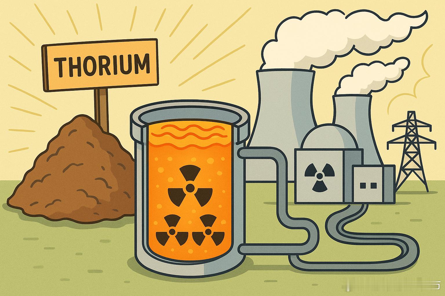 我国打破核电对铀的依赖民勤钍基熔盐堆建成并跑通“钍→铀-233”这一步，等于给中