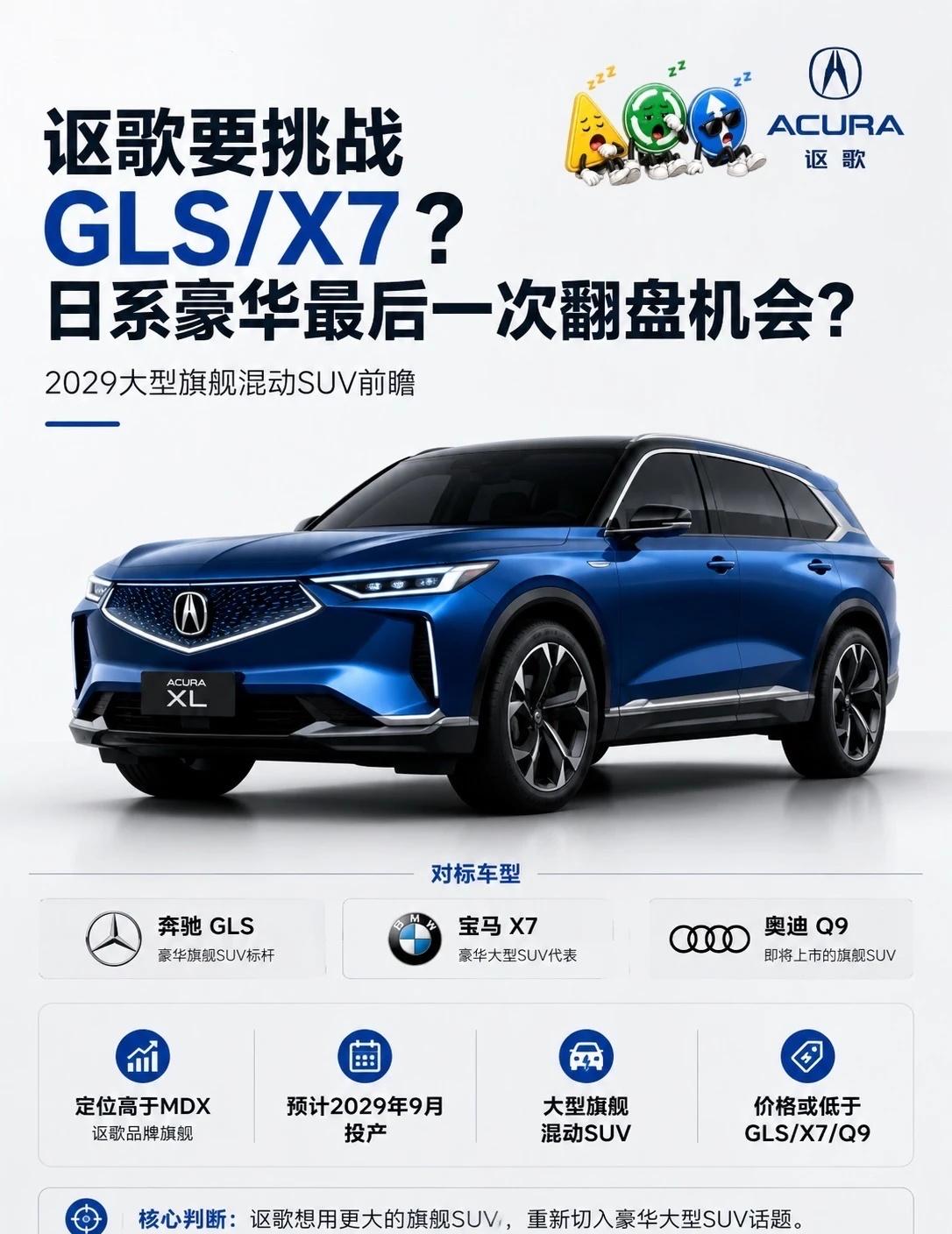 讴歌放大招🔥全新旗舰XL硬刚宝马X7/奔驰GLS新车核心信息盘点📌产