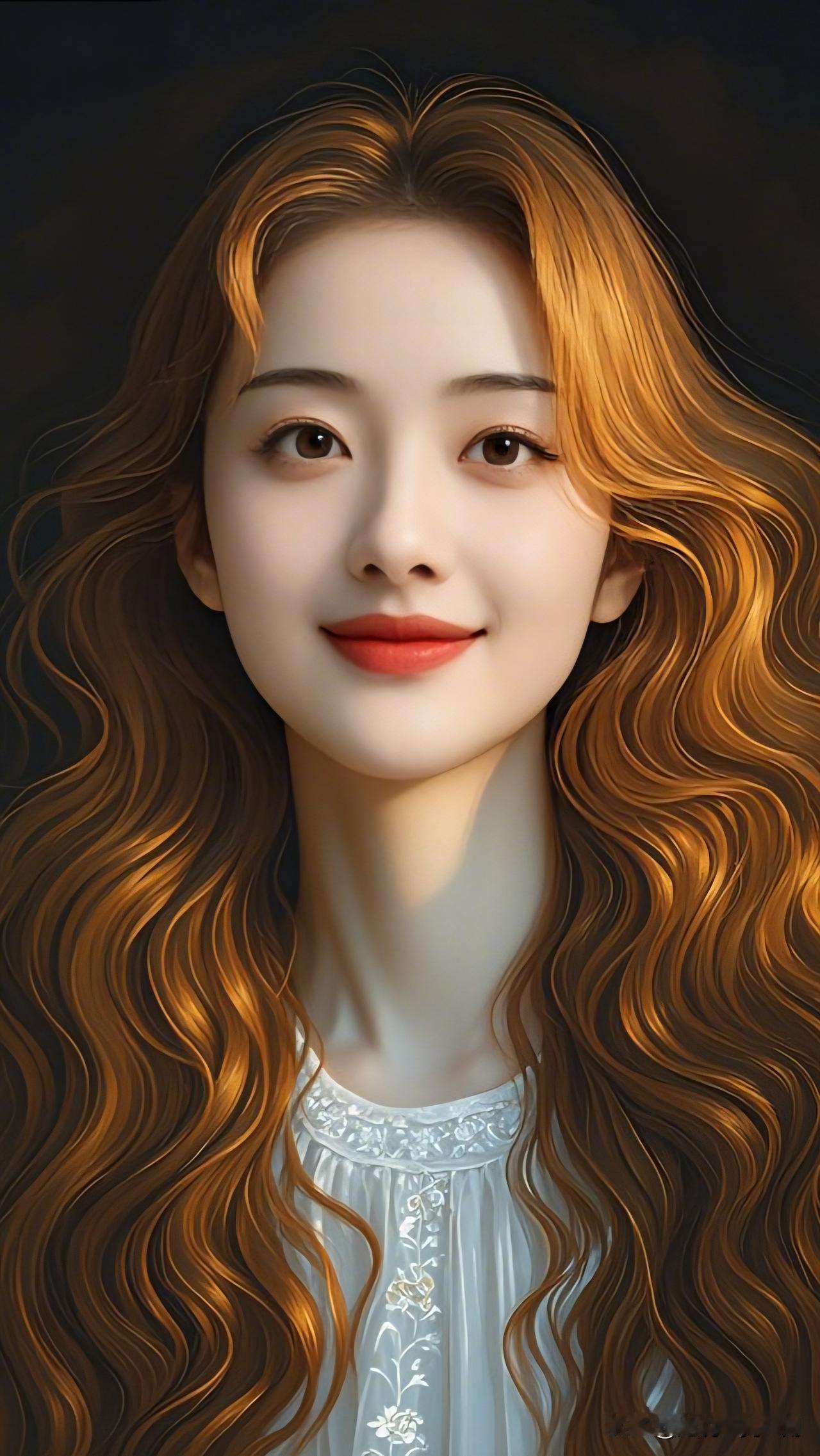 温柔甜美的少女，金发飘逸，笑容动人爱笑的女人魅力十足，你觉得呢。