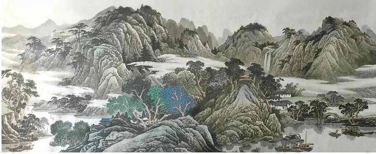 云山雅居。写意山水创作者中心创作灵感山水中国画山水作品
