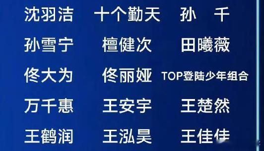 一堆名字中登陆少年好长一串此为一胜