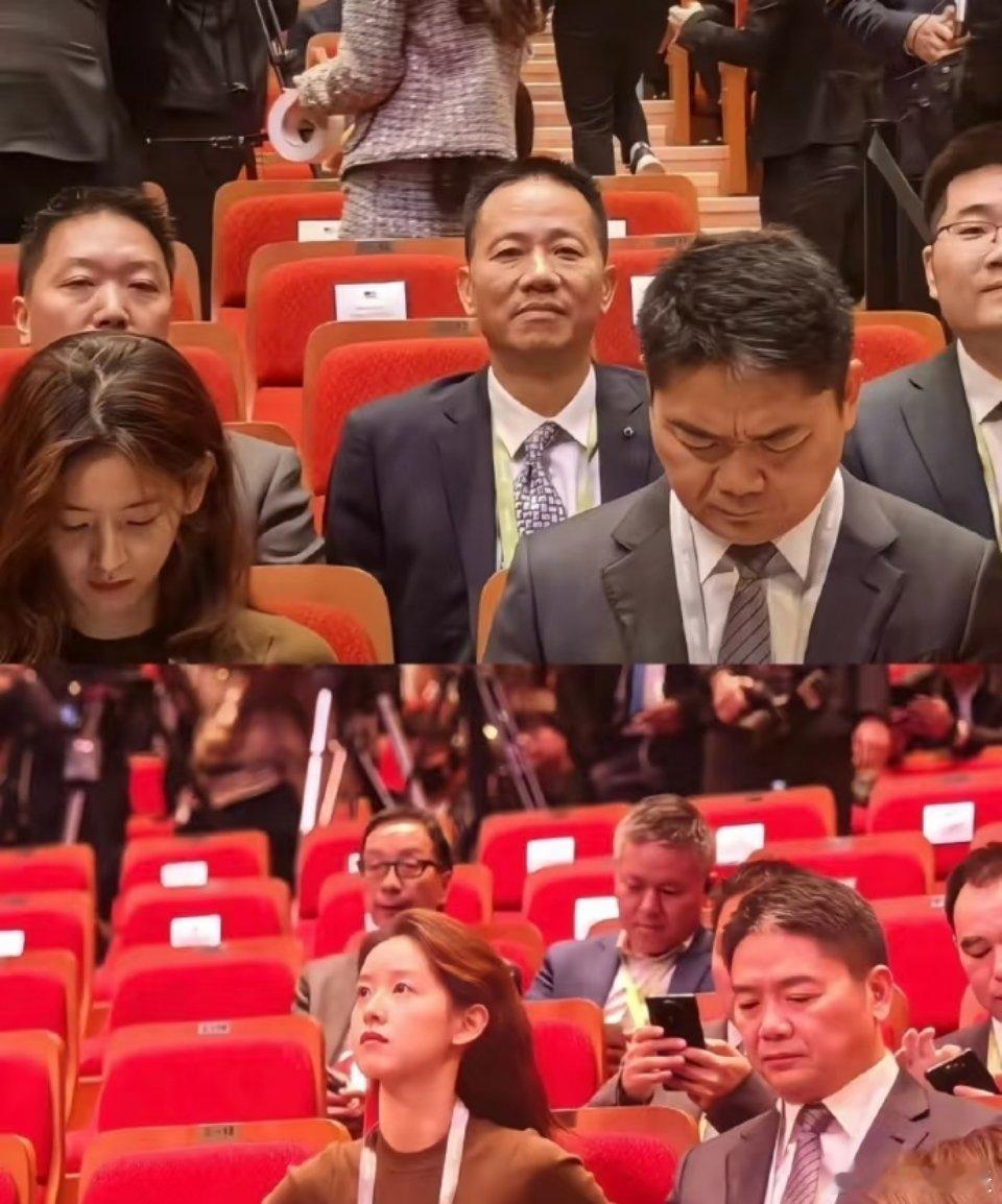 刘强东扶着章泽天现在是刘强东扶着章泽天,等以后就是章泽天扶着刘强东了。