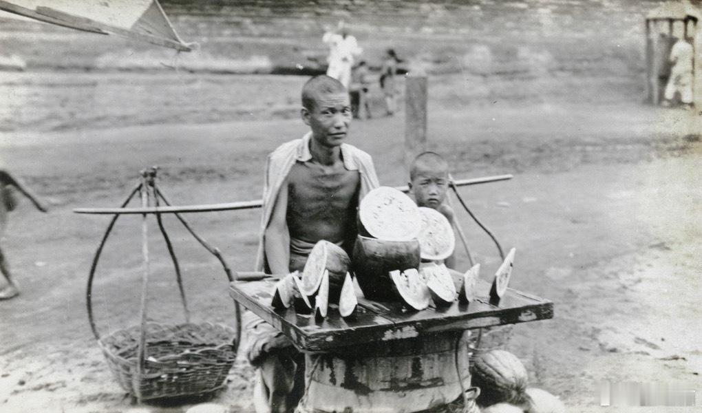 卖西瓜的商贩，北京，1905年​​​
