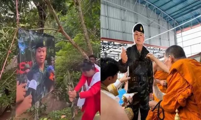 泰柬之战越来越抽象了！！一柬埔寨给泰国的f16下蛊，泰国高僧就去机场给F1