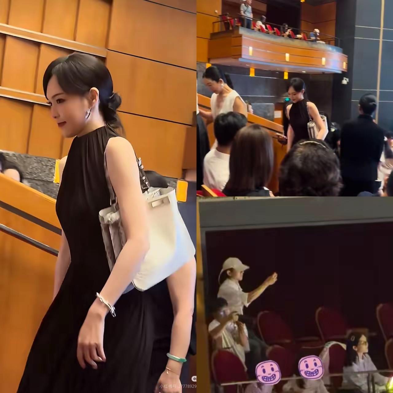 5月28日，唐嫣现身上海大剧院，参加女儿“小小糖”所在幼儿园的艺术节活动，刚一亮
