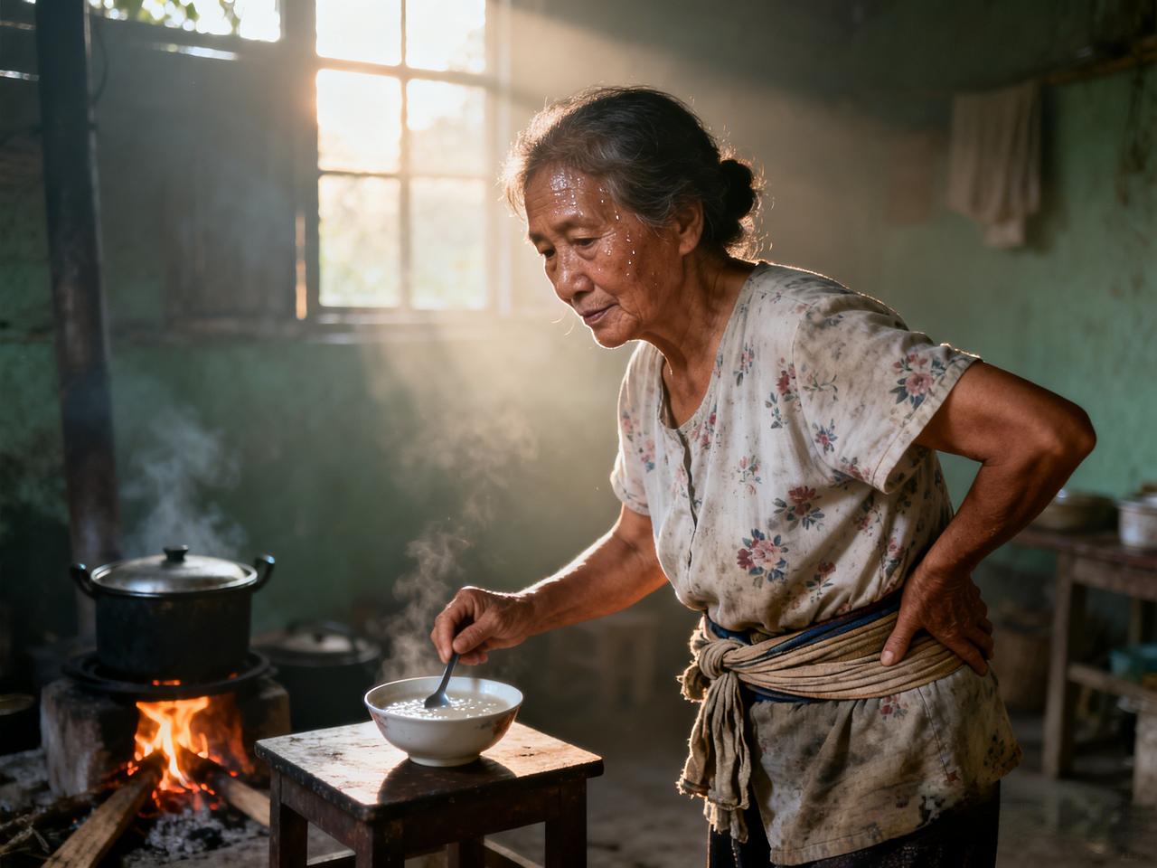 34岁那年，老公走了，我跪着给他烧纸。婆婆走了，公公生病，7个儿女谁都不要。
