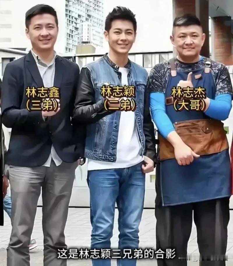 翻看林志颖三兄弟的合影照片，三兄弟都是很周正的长相，但是中间林志颖的长相特别惊艳