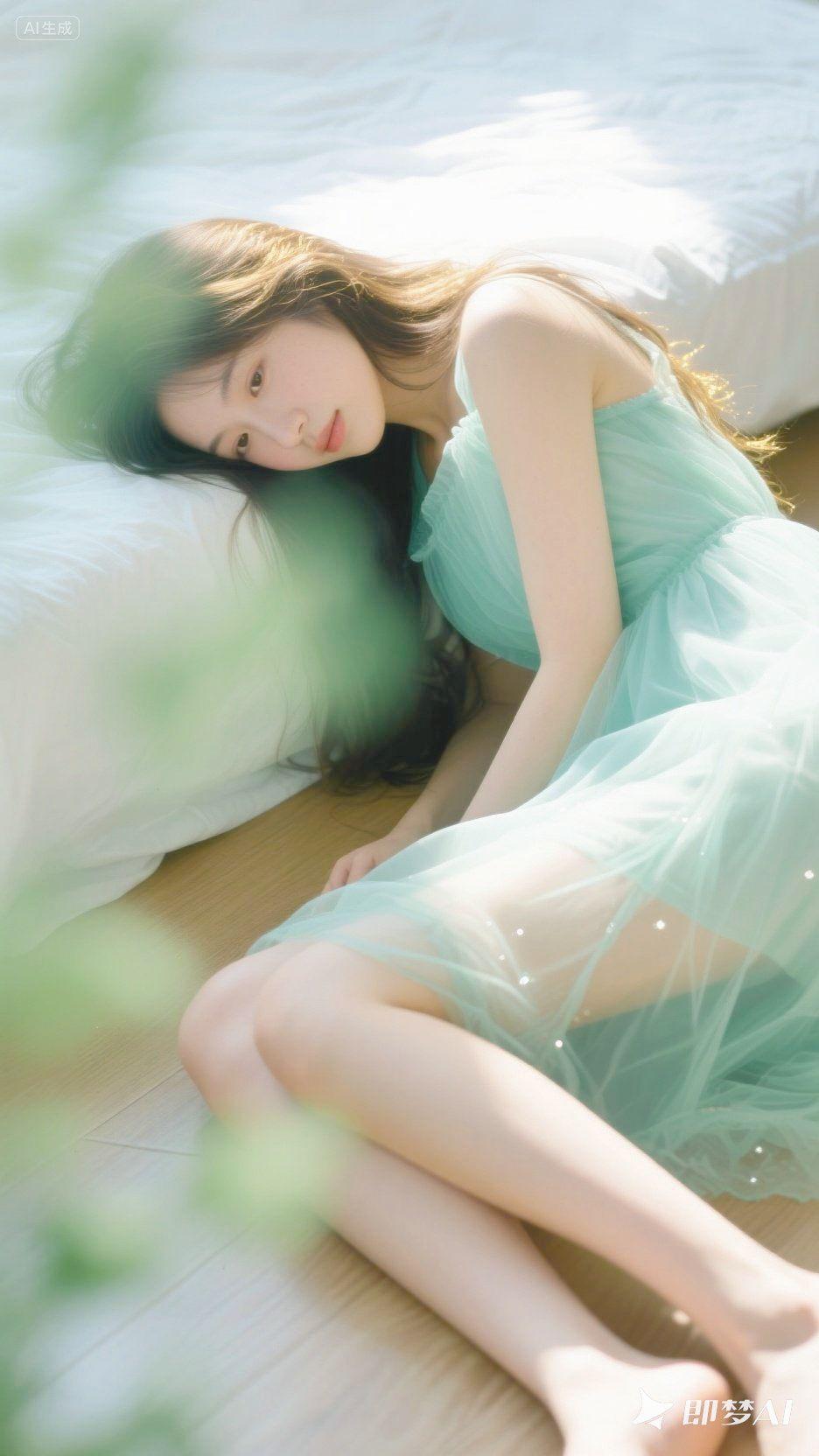 即梦AI 唯美 清纯甜美 小清新治愈系 夏季