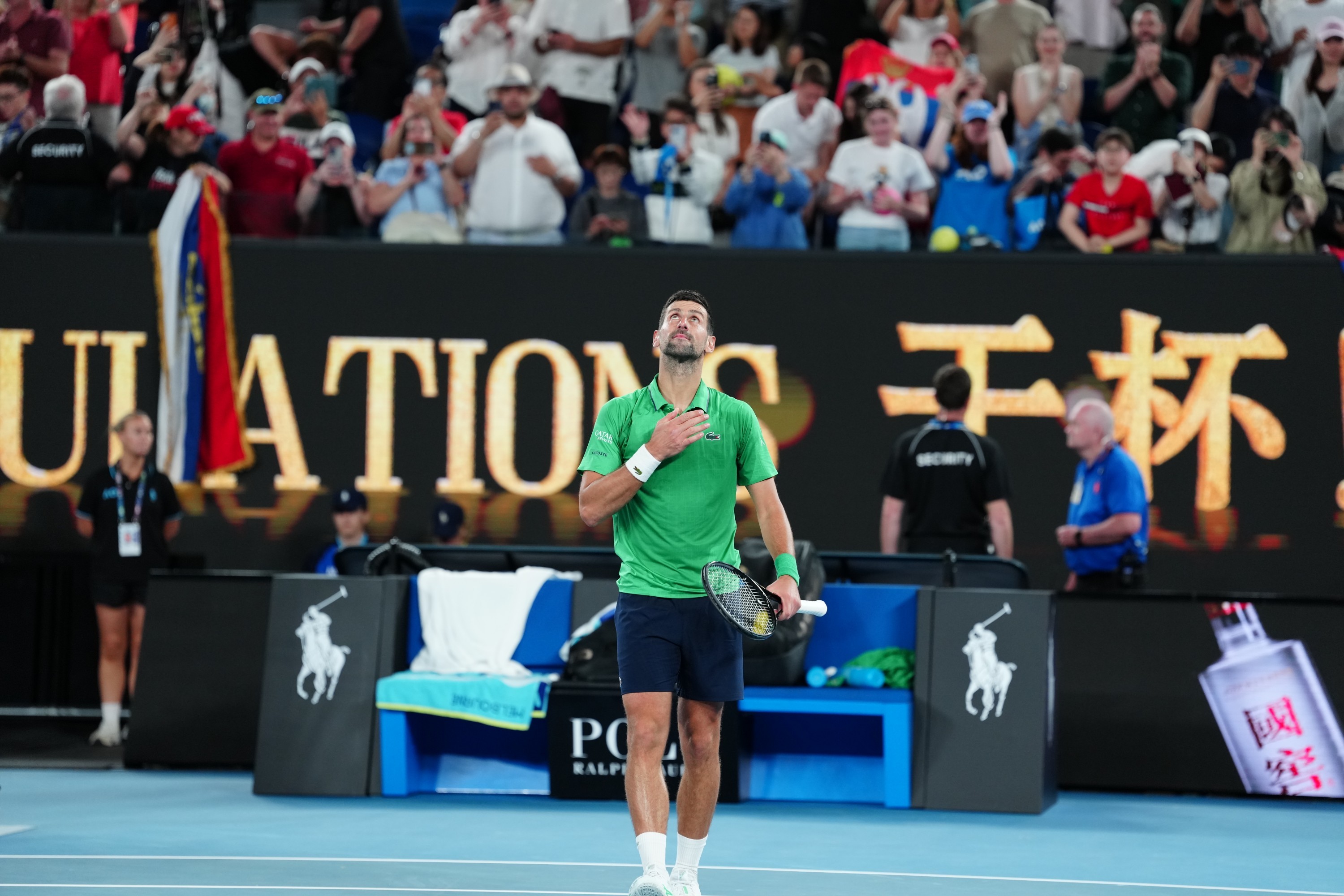 德约科维奇澳网100胜澳网2026澳网男单首轮，德约科维奇6-3/6-2/6-