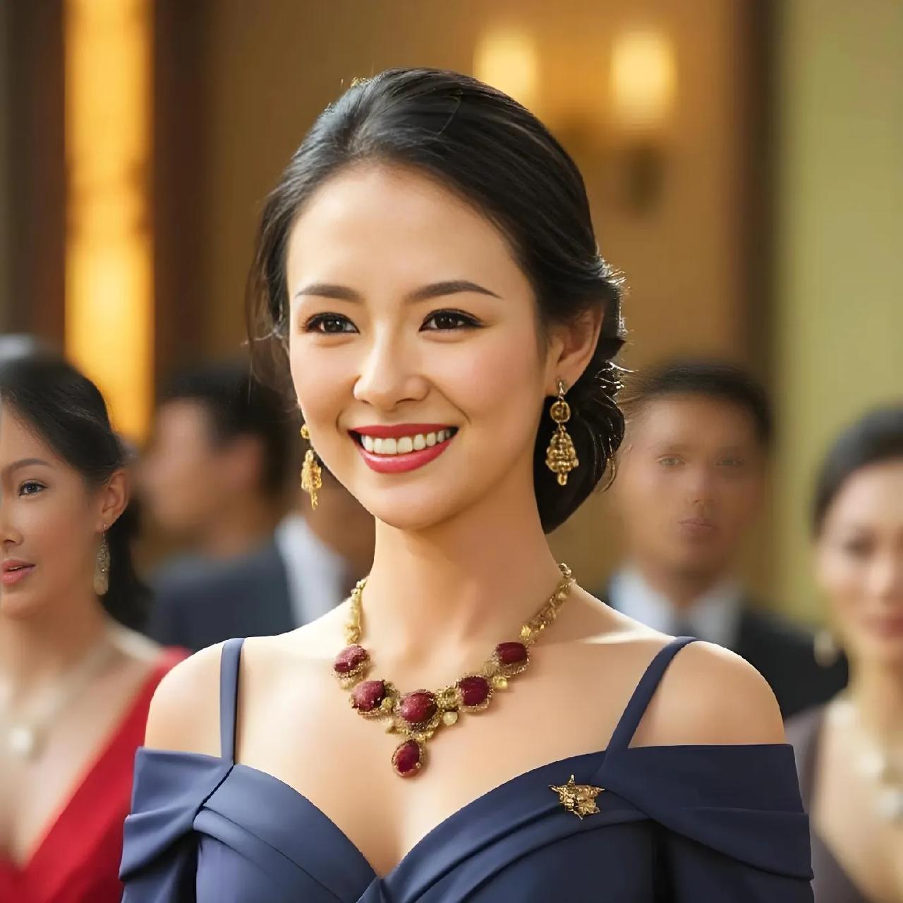 章子怡穿的裙子看着就不舒服，鞋跟太高，裙子太长，稍微不留神就会被裙子绊倒。后来还