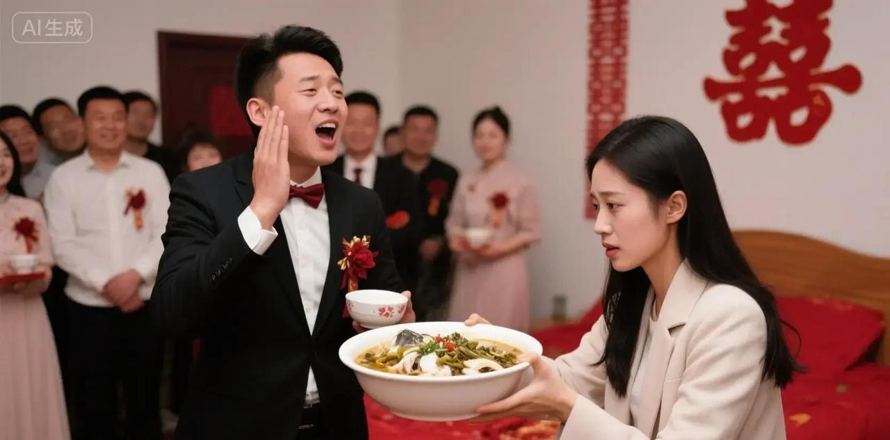 新婚第二天中午，一顿团圆饭直接变战场，老公当众扇了新媳妇耳光，就因为她没给小叔子