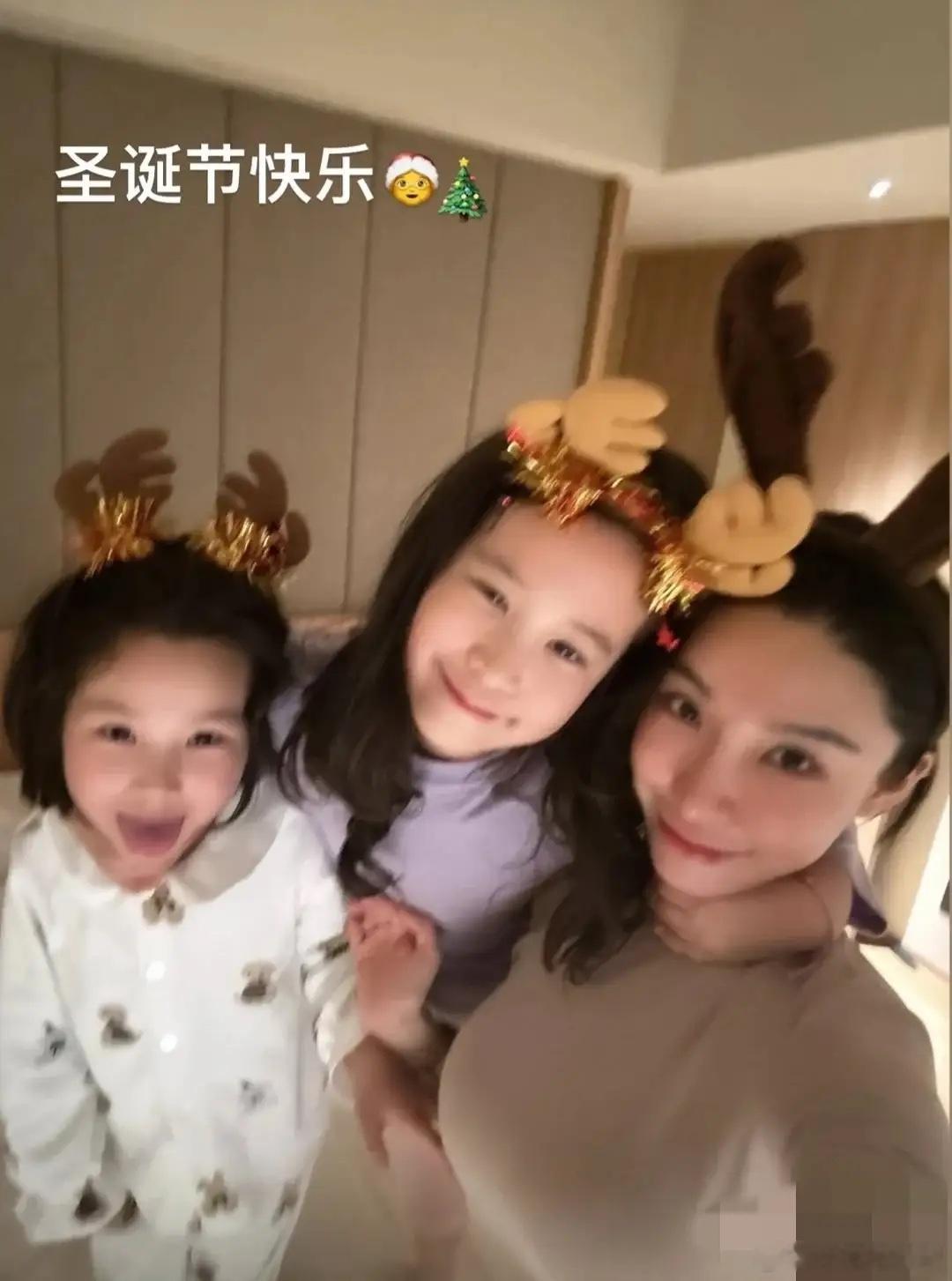 圣诞节何超莲的两个侄女还挺像她的，尤其大侄女，可惜两个小女孩跟着妈妈一起过圣诞，