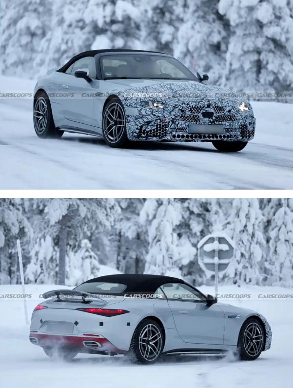 近日，我们从相关渠道获取到了一组新款奔驰AMGSL车型谍照。奔驰AMGSL于