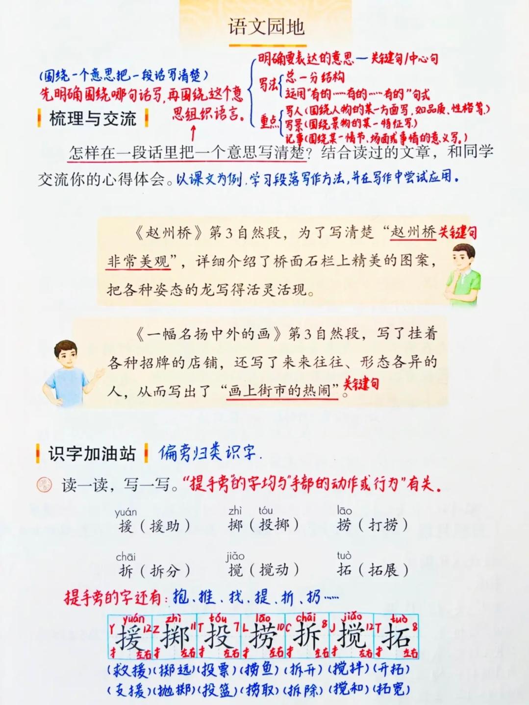 三年级下册语文，第四单元《语文园地四》课堂学习笔记，收藏复习三年级语文