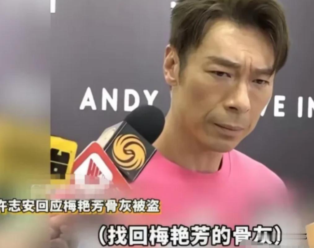 一位记者采访许志安：“梅艳芳家人呼吁大家帮忙寻找梅艳芳的骨灰你会帮忙寻找呼吁吗？