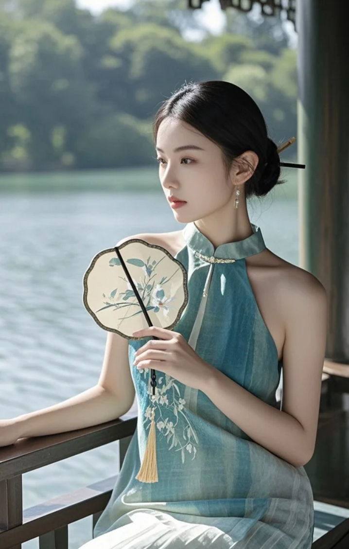 她的眼神，藏着半卷未落款的诗