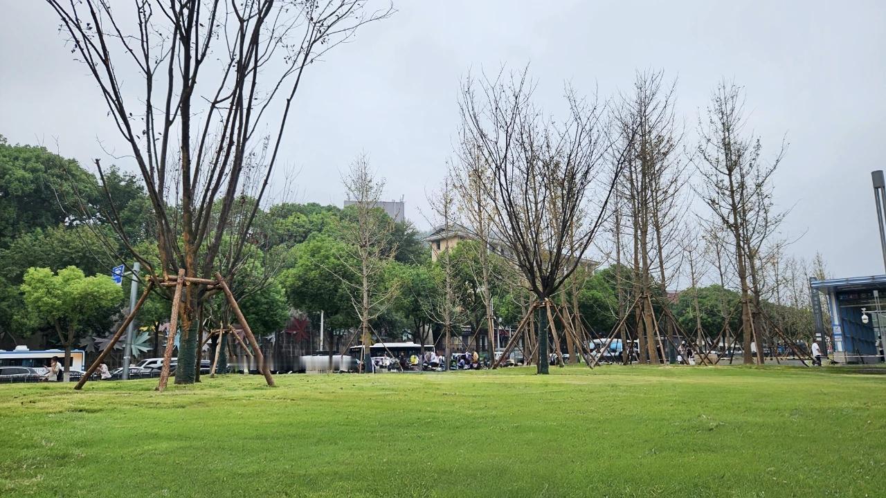 绿地湖湘中心“烂尾区”焕新：1.1万㎡生态园林开放9月30日清晨，绿地湖湘