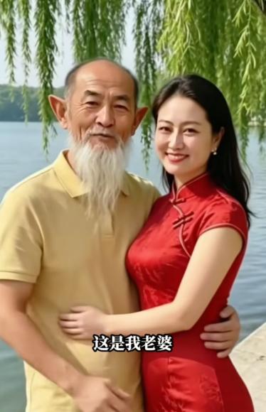 近日，一位白胡子大爷携小娇妻现身湖畔公园秀恩爱。当路人问老人家与美女啥关系时，大