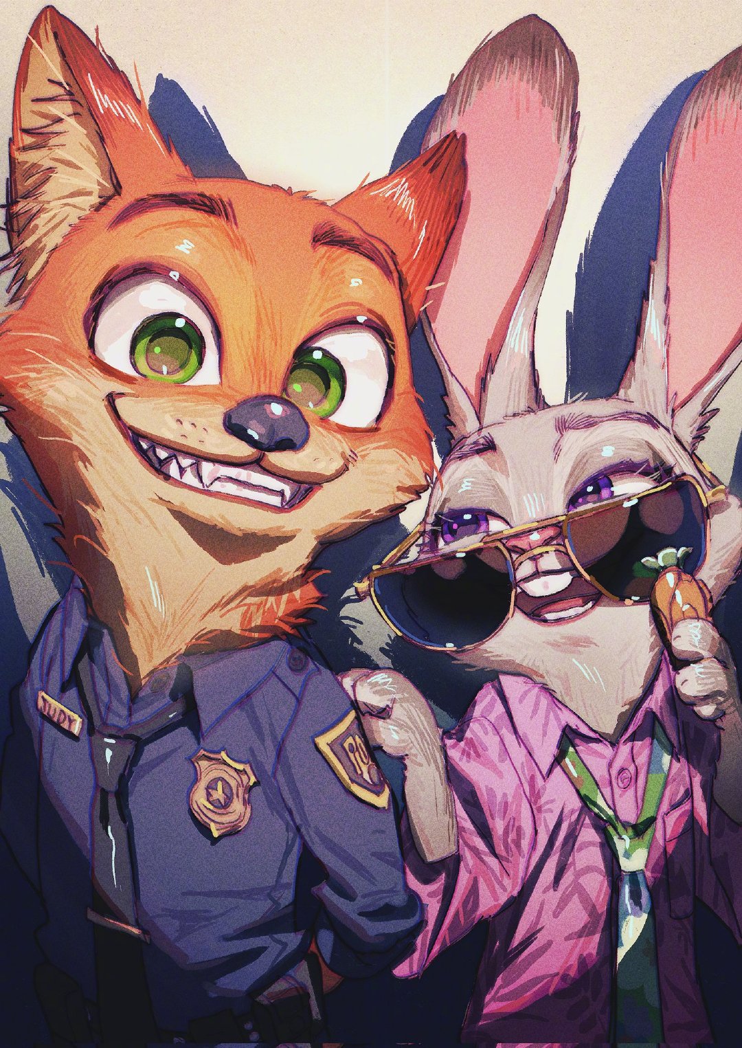 疯狂动物城2非常般配的狐兔组合🦊🐰