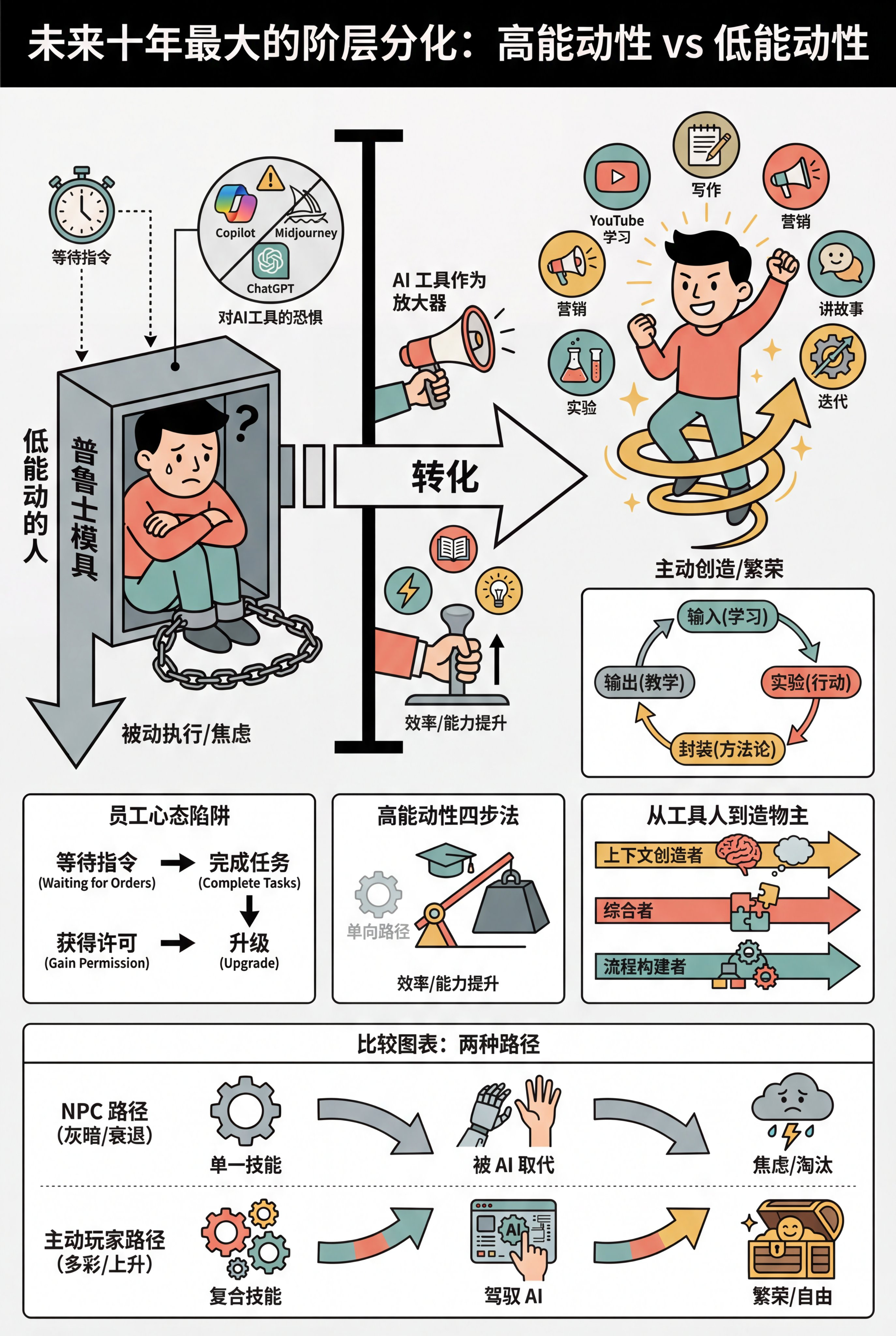 未来十年最大的阶层分化：高能动性与低能动性